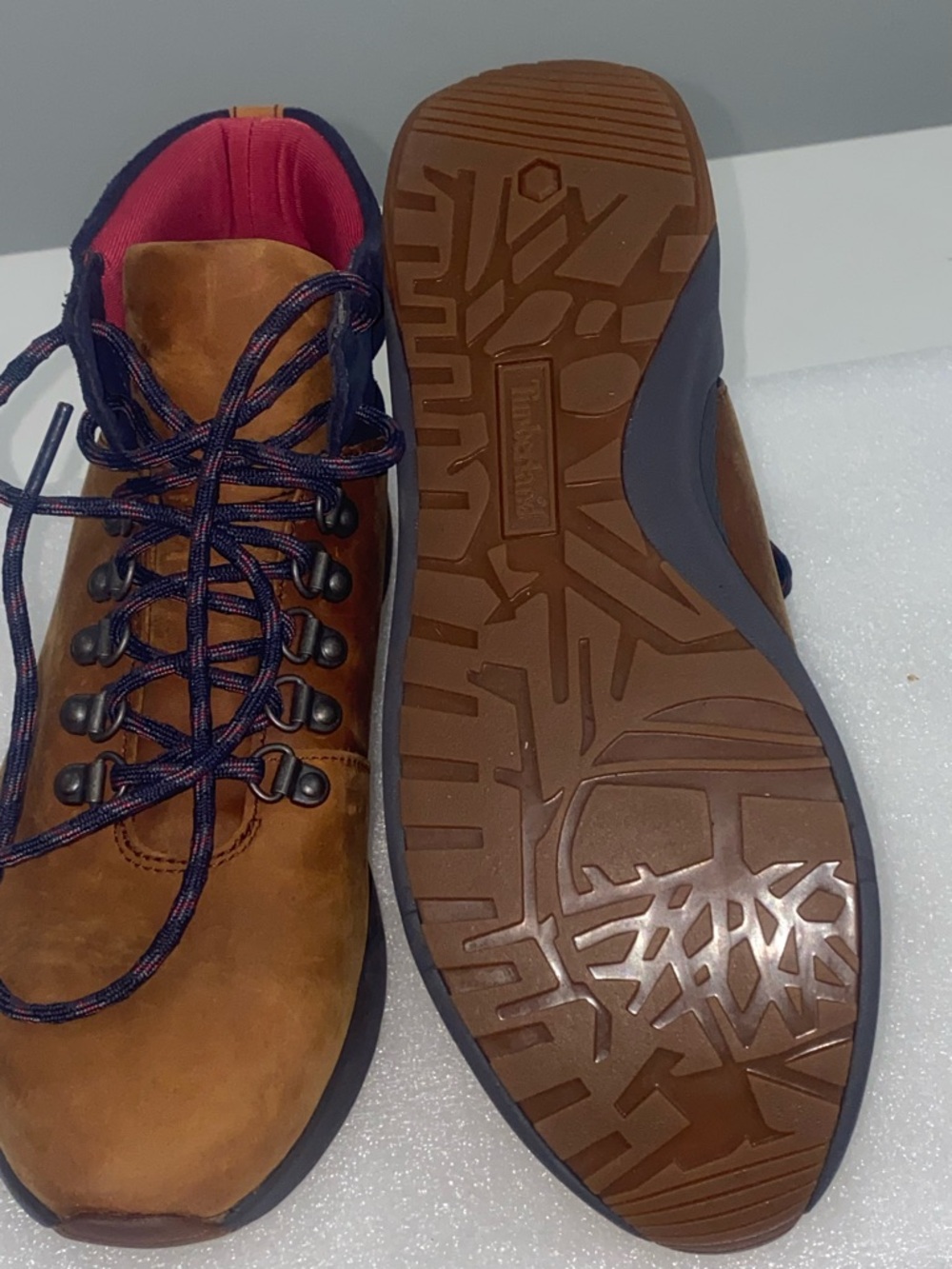 Timberland Chestnut and Navy Lace-Up Hiking Boots - Picture 7 of 7